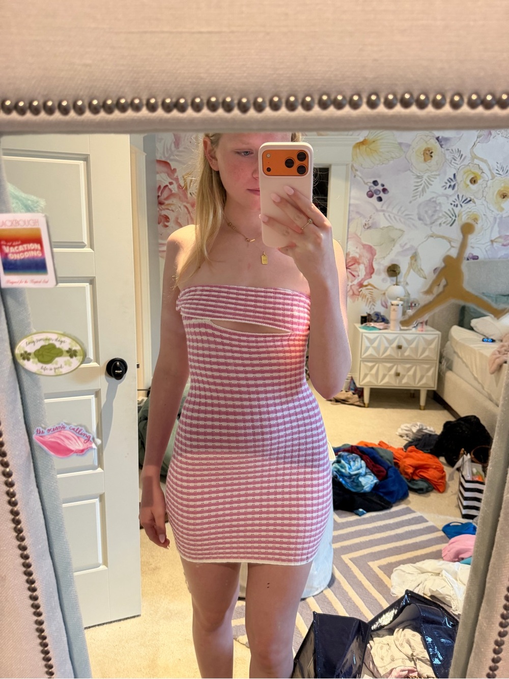 White fox mini dress